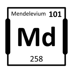 Mendelevium Bold Black Icon