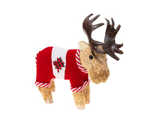 Fototapeta premium moose silhouette with Canadian flag