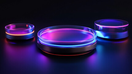 Floating holographic interface elements on a black g