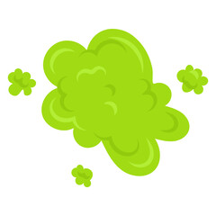 Fototapeta premium Green Smoke Cloud