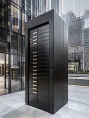Last-mile delivery hub using solar-powered lockers and AI-coordinated micro-vehicles distributing packages throughout a green urban zone - solar