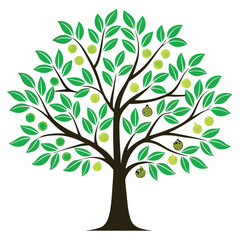 Obraz premium Fig-tree-illustration-vector-design 