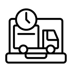 Fast Delivery Outline Icon