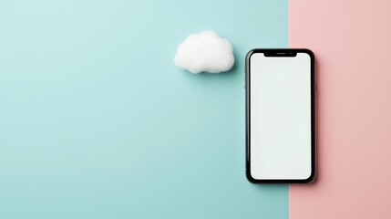 Minimalist cloudbased digital wallet interface displayed on a sleek device