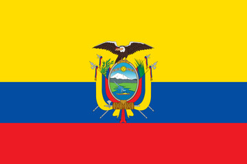 Vector flag of Ecuador, a country in South America. Accurate dimensions and official colors. This file is suitable for digital editing and printing of any size.