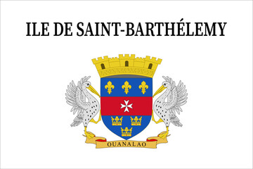 Vector flag of Saint Barthelemy, a country in Caribbean. Accurate dimensions and official colors. This file is suitable for digital editing and printing of any size.