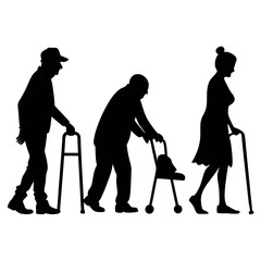 -silhouettes-of-elderly-people-walking--sitting--a (1).eps