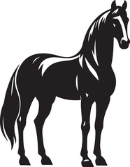 Obraz premium Horse black silhouette vector