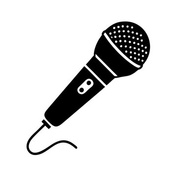recommend clip art: karaoke microphone icon, karaoke microphone silhouette vector illustration-simple silhouette illustration of karaoke microphone, perfect for karaoke microphone logos and icons