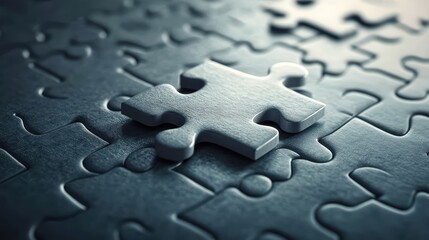 Strategic leadership and decision-making insights business environment puzzle concept close-up view