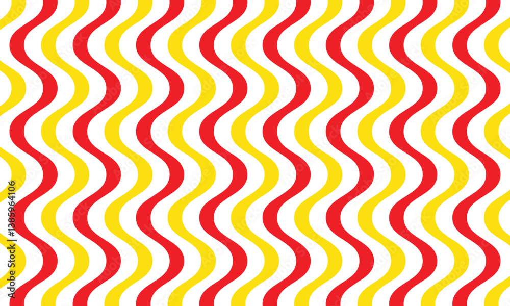 Poster abstract geometric red yellow smooth wave line pattern can be used background, banner, poster.
