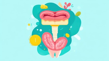 Artistic Representation of Digestive System Anatomy