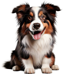 Fototapeta premium perro, animal, mascota, blanco, border collie, canino, aislada, cuca, cachorro, negro, sentada