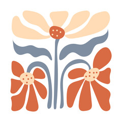 Abstract Groovy Flower