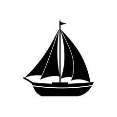 sailing ship isolated on white