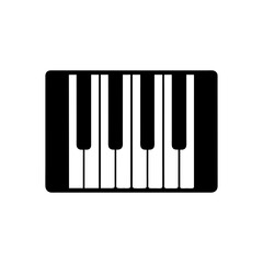 piano keys isolated on white