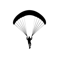 paragliding in the sky