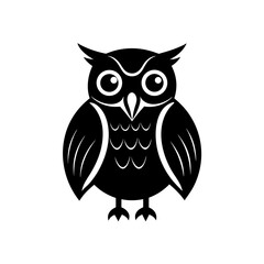 owl on white background
