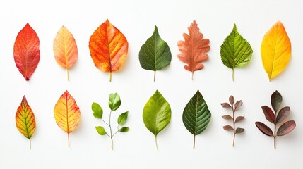 Obraz premium Colorful autumn leaves arranged in a pattern