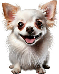 Fototapeta premium perro, pomerania, cachorro, mascota, spitz, blanco, aislada, cuca, animal, café, retrato, miniatura