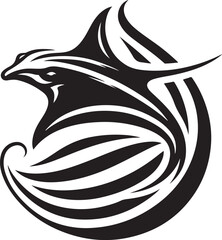 Manta ray logo vector