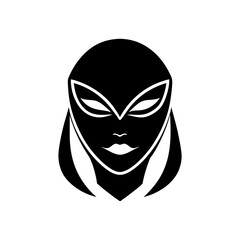 black and white mask