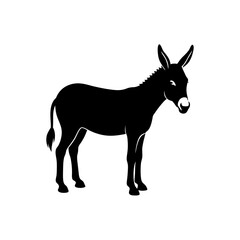 silhouette of donkey