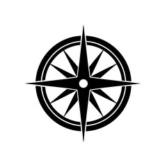 compass on black background