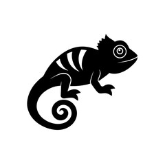 chameleon cartoon isolated on white