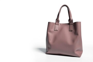 Stylish tote bag, isolated on pure white background, red, modern