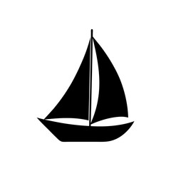 yacht isolated on white background