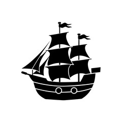 pirate ship vector illustration