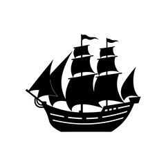 ship isolated on white background