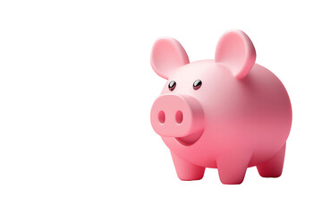 Obraz premium A cheerful pink piggy bank for savings. Cute 3D illustration of a pink piggy bank used to represent personal savings, budgeting, and financial planning.