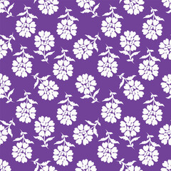 Fototapeta premium Abstract floral seamless pattern. Bright, pastel colors, gouache painting. Outline contour lines flowers. Scribble patterns Curved lines and brush stroke