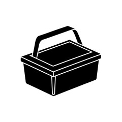 black box isolated on white background