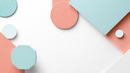 Fototapeta premium Abstract Geometric Shapes, Modern Textures, Product Display