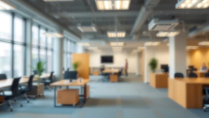 Fototapeta premium Abstract Blurred Office Interior