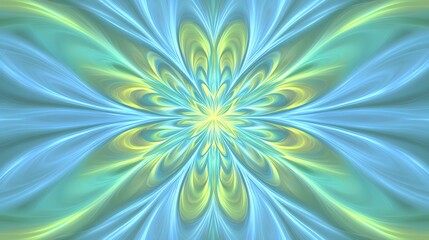 Abstract flower - like pattern in blue - green shades, exuding a calming and aesthetic ambiance, suitable for beauty and nature - themed designs.
