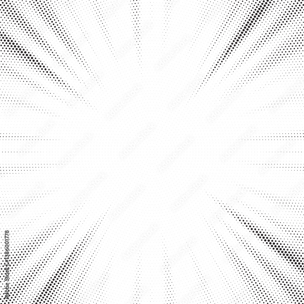 Poster vector halftone sun-ray background. retro style abstract sunburst design. vector illustration.