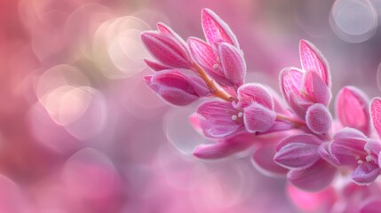 Delicate Pink Flower Bloom: A Close-Up Macro Photography