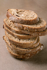 Stack of Artisan Sourdough Bread Slices
