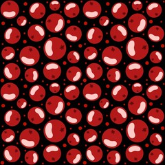 Seamless pattern with cranberry