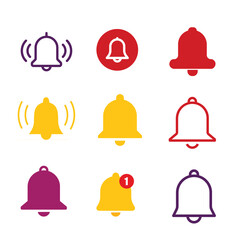 Various bell icons for notifications and alerts