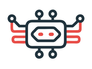 robot logo vector design