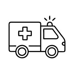 Ambulance emergency medical service vector icon for healthcare and transportation needs and design assets