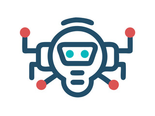 robot logo vector design