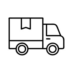 Delivery truck icon vector illustration for shipping and transportation services and logistics company icon design
