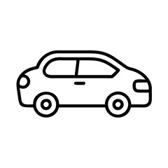 Car outline vector illustration for transportation design and automotive industry related projects usage