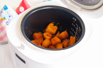 炊飯器料理　カボチャの煮物